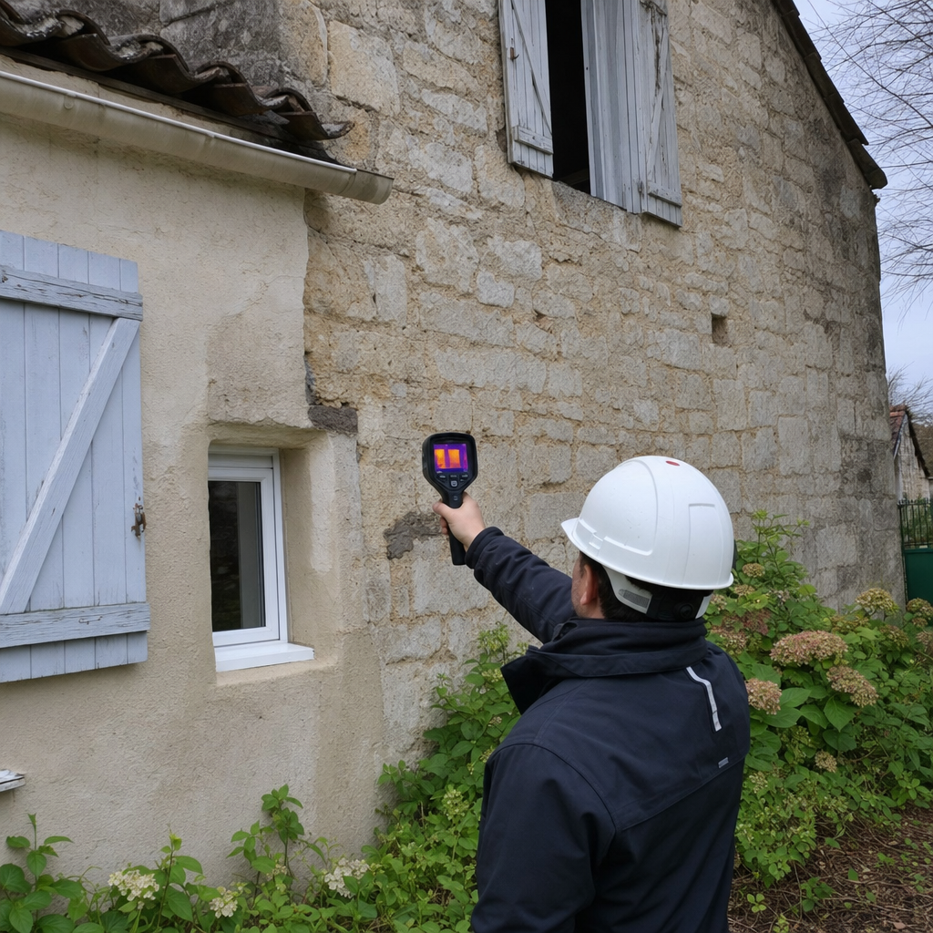 Audit énergétique et isolation d'une maison en pierre calcaire à Angoulême